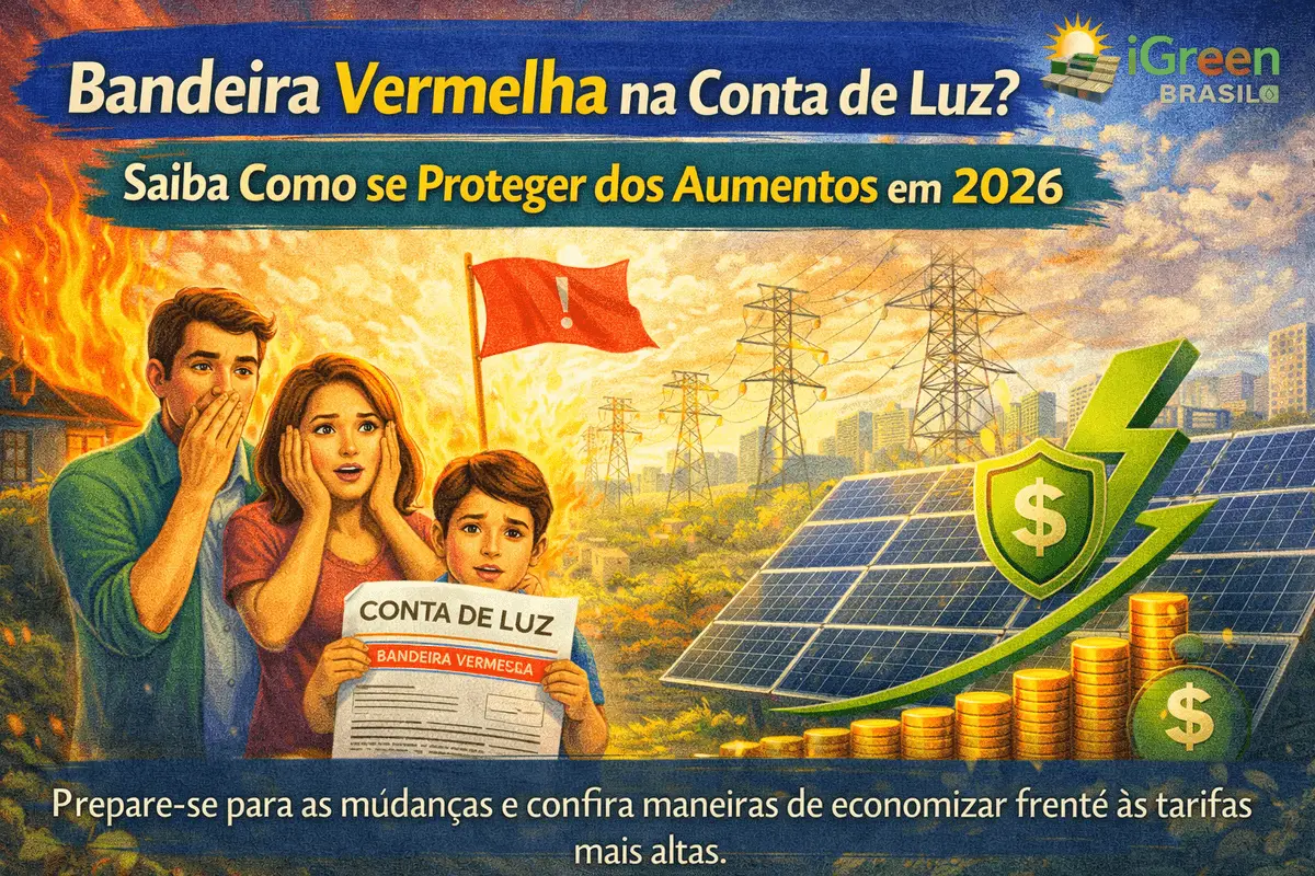 Gráfico comparativo de custos entre bandeira verde e vermelha com iGreen