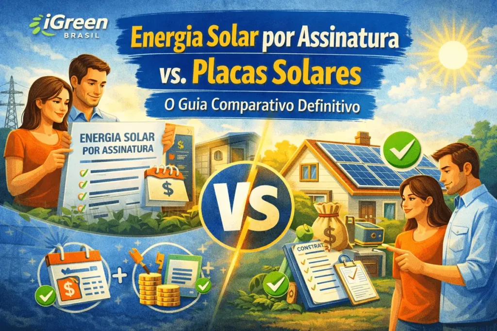 Dono de padaria analisando conta de luz e sorrindo ao ver o desconto da iGreen Energy, simbolizando a redução de custos operacionais no comércio.